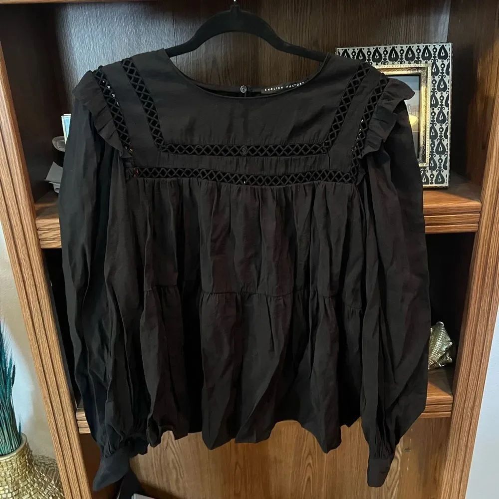 ENGLISH FACTORY RUFFLE BLOUSE - Picture 3 of 4